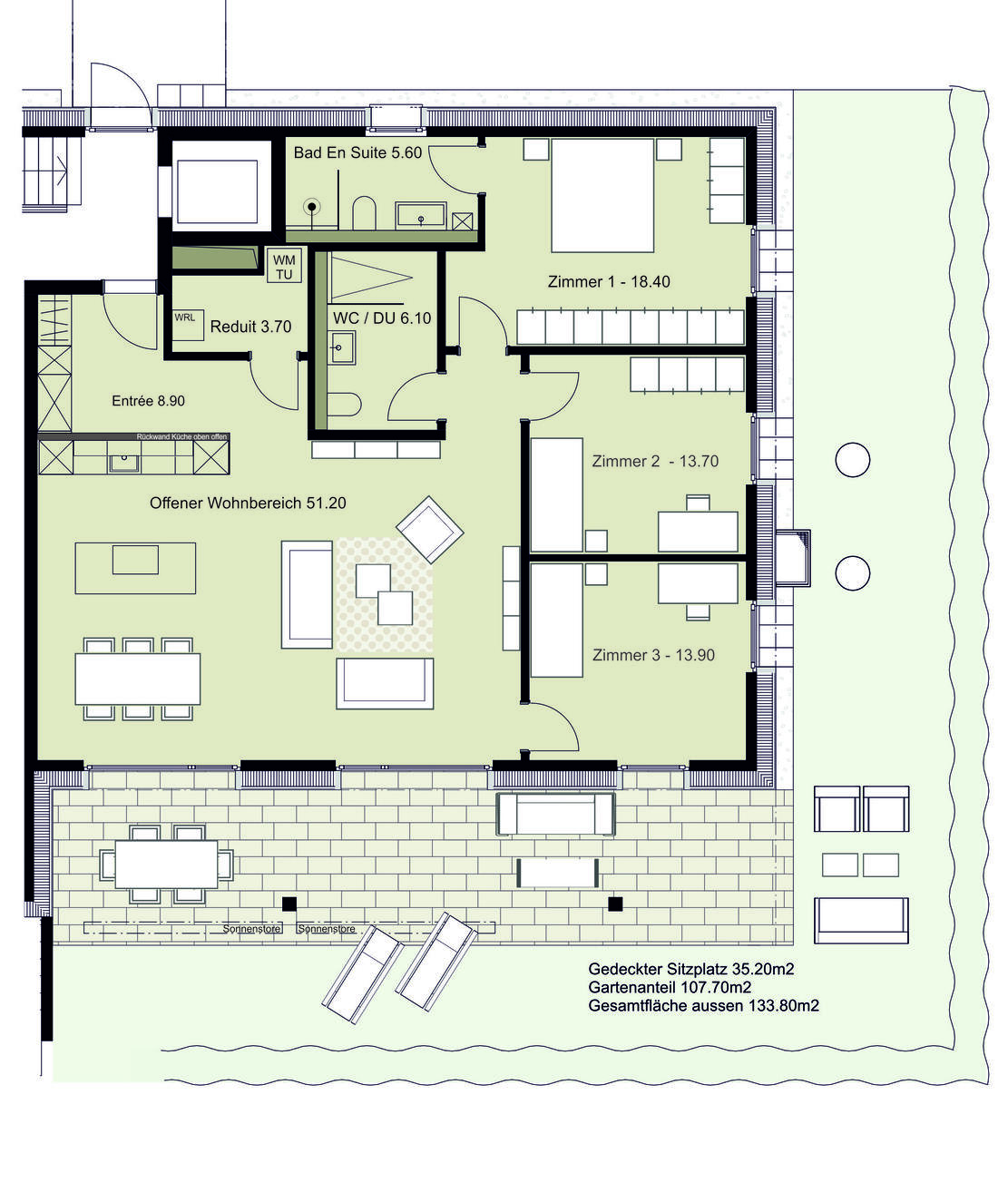 Grundriss Wohnung B1 Grundriss Wohnung B1
